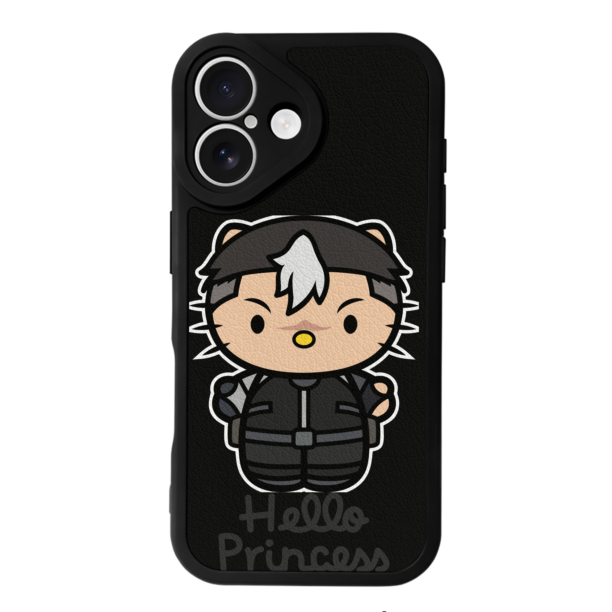 （画像用） Hello Kitty ハローキティ 【iPhone 16シリーズ対応】シリコンスマホケース（レザー調） 材質：シリコン